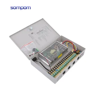 SMPS 10A 18CH CCTV Camera CE FCC RoHS certificated power supply distribution box with 12 V 10 A 120w cctv power supply