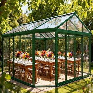 Véranda moderne modulaire préfabriquée quatre saisons en verre imperméable, <span class=keywords><strong>solarium</strong></span> en aluminium creux, maison solaire 2025 - Product Image 4