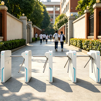 Tourniquet d'entrée à trois bras au design simple, avec contrôle de flux efficace et économique, dispositif de gestion d'accès pour salle de sport