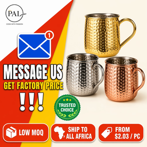 Mug Moscow Mule en acier inoxydable martelé, directement de l'usine, 3 couleurs, idéal pour le camping, cadeau, vaisselle pour la maison et l'extérieur - Product Image 3