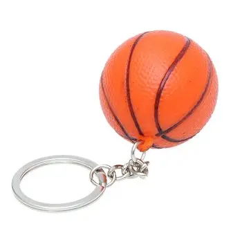 Özel Logo Pu köpük kabartma oyuncaklar sıkmak basketbol Anti stres toplu anahtarlık için Unisex
