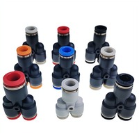 4mm/6mm/8mm/10mm/12mm/14mm/16mm 3/8, 1/8, 1/4, 1/2 pouces Pneumatic Push Fit Fittings Plastic Pneumatic Air Tube Fittings
