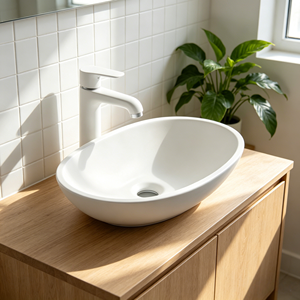 Nuevo Diseño Moderno de Lavabo de Piedra Sinterizada con Pedestal para Wudu, para Mezquita, Hotel, Baño, con Grifo Incluido - Product Image 5