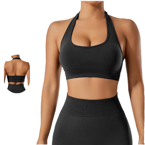 เสื้อชั้นในกีฬาแบบไร้ตะเข็บสวยงามพร้อมแผ่นรองหน้าอก แห้งเร็ว ระบายอากาศได้ดี เหมาะสำหรับโยคะ วิ่ง ฟิตเนส ป้องกันการกระแทก - Product Image 1