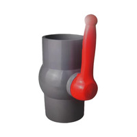 Vanne à boisseau sphérique manuelle à raccordement rapide en PVC, DN15, grise, pour l'eau (lot de 20)
