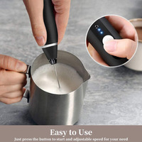 Batteur à main rechargeable en acier inoxydable Estick, fouet électrique pour café, mousseur à lait, batteur à œufs, batteur à main en métal pour la cuisine