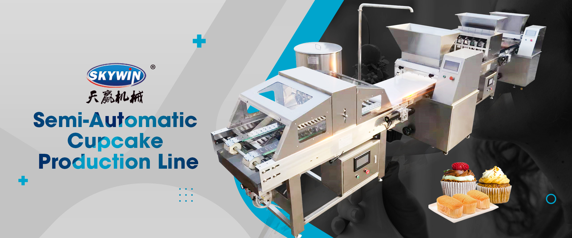 Automatic Mini Cake Depositor Cupcake Muffin Cake Making Machine