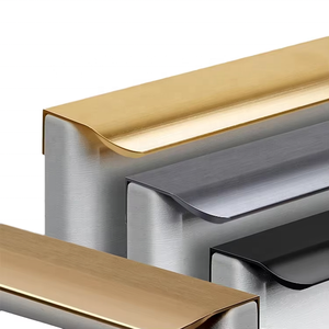 Cabinet Handle <strong>Knobs</strong> Concealed Aluminum Flat Hidden Bar Pulls Edge Handle Cabinet <strong>Door</strong> Edge Finger Pull Hidden Kitchen - Product Image 2