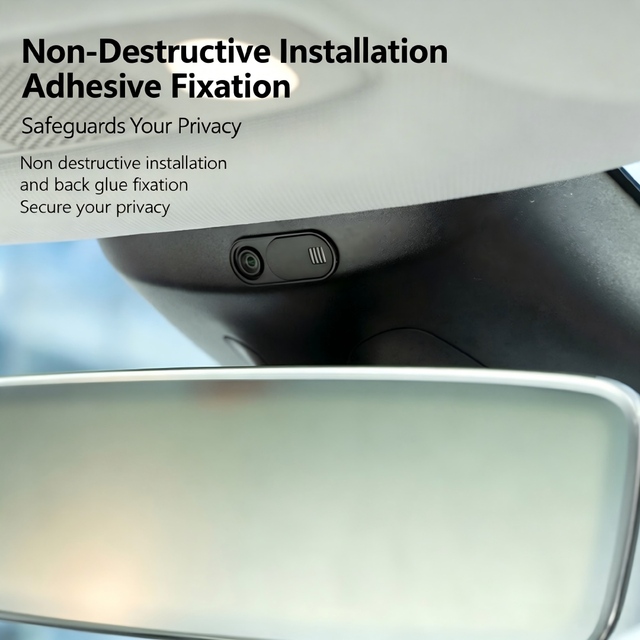 New for Model Y & 3 In-Car Camera Privacy Sliding Cover Anti-Hack Self-Adhesive Interior Camera Shield Replacement Mod Part