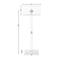 Soporte de podio acrílico con base de metal de fácil montaje, atriles y púlpitos modernos ajustables para el discurso de la Iglesia en el aula