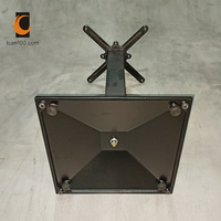 Pieds de meubles en métal industriel moderne noir forgé, pied de Table, cadre pour Table à manger, 4 pièces