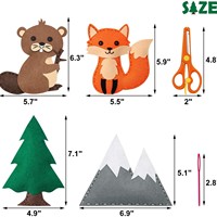 Kit de loisirs créatifs en feutrine pour enfants : animaux en peluche, jouets éducatifs à coudre soi-même, ensemble de couture en feutrine pour enfants avec sac