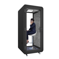 Cabine d'isolation insonorisée moderne de luxe à excellent rapport qualité-prix, cabine de studio portable, pods de bureau d'occasion, conception modulaire à structure en acier