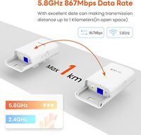 TENDA OS3 5KM 867Mbps CPE extérieur point à point WiFi sans fil Point d'accès AP Pont