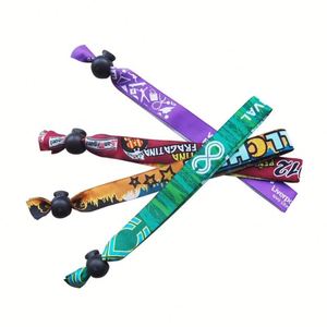 Wholesale <b>Wristband</b> with Hand Woven Bracelet Custom Wrist Bands for Events <b>Promotional</b> Advertising <b>Wristbands</b> - Product Image 3
