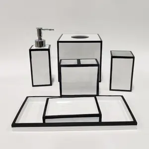 Factory direct Guangdong Suppliers New Products Hand-paint Resin Bathroom Accessories Set Home Hotel bathroom products