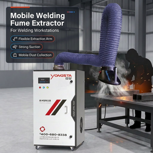 YONGSTA Purificateur <span class=keywords><strong>de</strong></span> fumée <span class=keywords><strong>mobile</strong></span> à bras flexible unique à forte puissance d'<span class=keywords><strong>aspiration</strong></span> pour l'extraction des <span class=keywords><strong>fumées</strong></span> <span class=keywords><strong>de</strong></span> soudage industriel et <span class=keywords><strong>de</strong></span> travail des métaux - Product Image 1