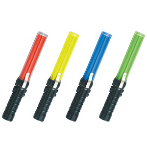 Portatile portatile corto manico antiscivolo batteria torcia superiore bacchette di avvertimento a led manganelli di sicurezza per impieghi gravosi con fibbia in vita in ferro - Product Image 1