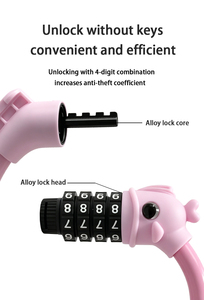 Antivol de vélo à combinaison réinitialisable haute sécurité, accessoires pour vélos, trottinettes, vélos électriques et motos - Vente chaude - Product Image 2