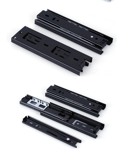 Triple Extension Telescopic Storage <b>Box</b> Gym Drawer Guides Ball Bearing Sliding Rail for Kitchen Furniture <b>Removable</b> Rail Slides - Product Image 1