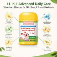 Nourriture et compléments alimentaires pour animaux de compagnie, multivitamines à mâcher 11 en 1, soins de santé pour animaux de compagnie, compléments pour les poils, la peau et le pelage des animaux de compagnie