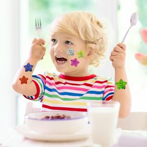 700 pegatinas de estrellas con cara sonriente para recompensas infantiles, 1 pulgada, 8 colores - Product Image 6