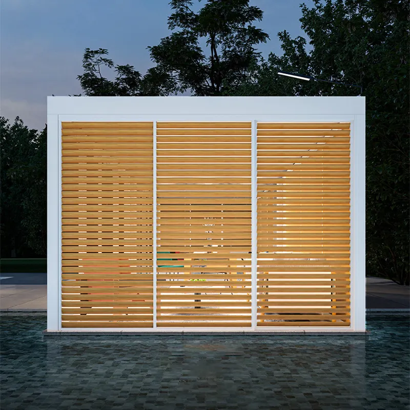 Werksdirekt pergola mit Lamellenaluminium oder PVC Holz Rollläden-Schlussfenster Plantage-Jalluren Rollladenfenster