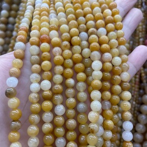 Cuentas Sueltas de <span class=keywords><strong>Jade</strong></span> Dragón Amarillo Natural de 6mm y 8mm, Cuentas Redondas de Ágata de <span class=keywords><strong>Jade</strong></span> Amarillo Antiguo, Cuentas Baratas para Hacer Pulseras - Product Image 4