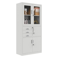 Armoire de classement en acier avec serrure électronique, armoire de rangement sécurisée en métal pour bureau