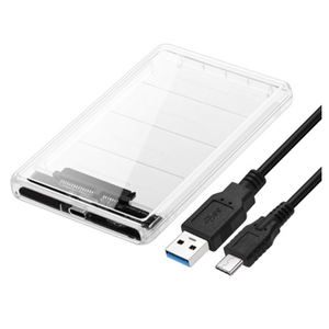 9.5มม. SATA HDD <span class=keywords><strong>SSD</strong></span> <span class=keywords><strong>2.5</strong></span>นิ้วเคส HDD นอกแบบ3.1 USB พลาสติกใส Type-C - Product Image 3