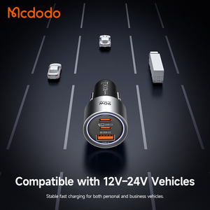 Caricabatterie da auto Mcdodo 311 90W 2C1A - Doppia ricarica rapida USB-C da 45W, supporta <span class=keywords><strong>SFC</strong></span> 2.0, in metallo con protezione da sovraccalore per i viaggi - Product Image 5