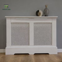 Cache-radiateur en MDF blanc laqué de qualité supérieure OEM/ODM pour marques de décoration intérieure européennes et américaines, meuble de radiateur moderne de taille moyenne