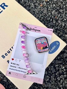 สายรัดโทรศัพท์แบบยืดหยุ่นสีสันสดใสสำหรับสายนาฬิกา <span class=keywords><strong>Apple</strong></span> <span class=keywords><strong>Watch</strong></span> ขนาด 40/44 41/45 มม. พร้อมห่วงคล้องแบบ Ultra สำหรับ IWatch S10 42/46 มม. 987SE - Product Image 2