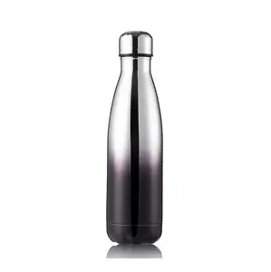 Garrafas de água isoladas à vácuo, garrafas esportivas de aço inoxidável, logotipo personalizado, garrafa de água, parede dupla