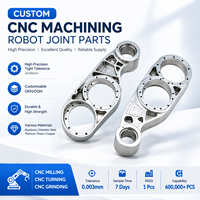 Service de fabrication OEM de pièces de robot articulées en alliage d'aluminium sablé, usinage CNC 5 axes sur mesure, tournage et fraisage, fournisseur