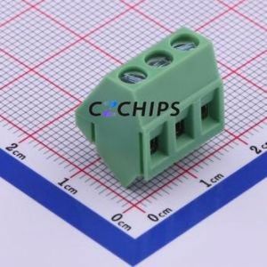 XY103-5.0-3P Screw Terminal Block Through hole Component (THT),P=5mm Connector 1x3P 5mm Green Through Hole - Product Image 2