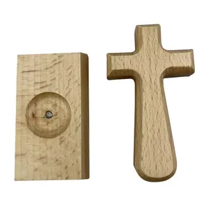 Os fabricantes atacado novo cruz de madeira sólida, cruz católica cristã, cruz de madeira, pode ser personalizado, logotipo moderno simples