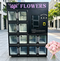 Distributeur automatique de fleurs à plusieurs modes de paiement pour rue piétonne, distributeur automatique de fleurs sans surveillance