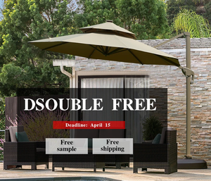 Grand parasol d'extérieur en aluminium, type cantilever, pour jardin, terrasse, avec panneau solaire LED, pour hôtels, cours, de grande taille - Product Image 3