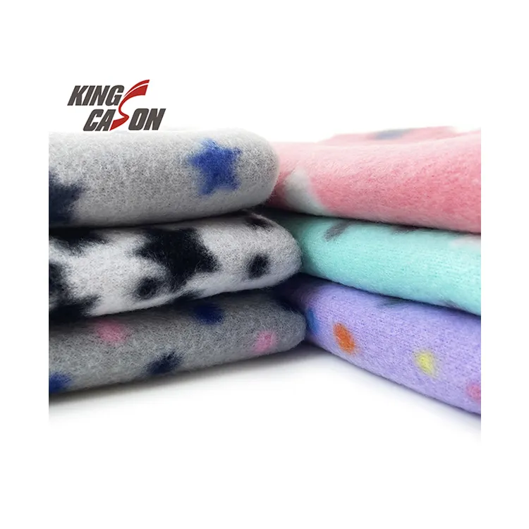 Kingcason Fabriek Direct 100% Polyester Snel Droog Goede Service Goede Hand-Gevoel Huidvriendelijke Polar Fleece Stof Voor Sokken