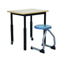 Muebles Escolares, Sillas y Mesa para Aula, Conjunto de Mesa y Silla Escolar Ajustable