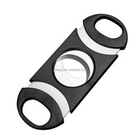 Coupe-cigares en plastique noir de calibre 60, accessoires pour cigares, logo personnalisé pour les boutiques de cigares