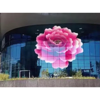 P6 P8 P10 intérieur verre Transparent Flexible Film panneau d'affichage LED bande affichage vidéo publicité mur pour centre commercial magasin