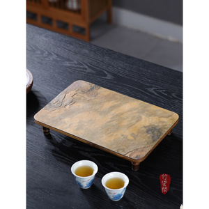 Purple Bamboo Rock <b>Tea</b> <b>Tray</b> Natural Cliff Stone Handmade Dry Brewing <b>Tray</b> Residential Use - Product Image 2