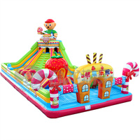 Glissière gonflable de videur de pulls de corps de grand château sautant adulte commercial de Offre Spéciale avec le ventilateur