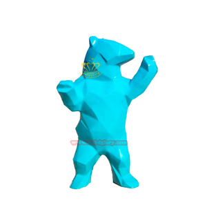 Statue de <span class=keywords><strong>lapin</strong></span> géante moderne en fibre de verre, décoration de jardin extérieur, paysage de rue, sculpture d'art, matériau en résine - Product Image 4