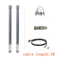 10Dbi 12 Dbi 15Dbi Omni Communication double bande 4G Wifi 2.4g 5.8g 915mhz 433 mhz 868mhz Lorawan Helium Lora Antenne en fibre de verre