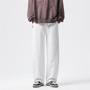 Pantalones Deportivos Casuales de Pierna Recta para Hombre, al por Mayor, Marca Privada Personalizada, 80% Algodón, 20% Poliéster, Cintura Elástica, Holgados - Product Image 1