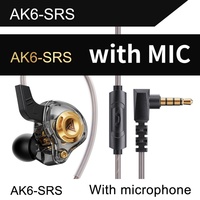Écouteurs intra-auriculaires dynamiques QKZ AK6 SRS HIFI, écouteurs sportifs, casque KZ ZSTX ZSN PRO EDC 3,5 mm, écouteurs personnalisés de haute qualité
