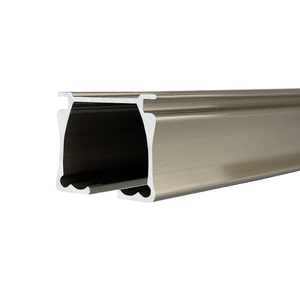 घरेलू उपयोग के लिए अनुकूलित भारी शुल्क एल्यूमीनियम मिश्र धातु डबल पर्दा ट्रैक लंबी धातु पर्दा रेल सहायक उपकरण - Product Image 1